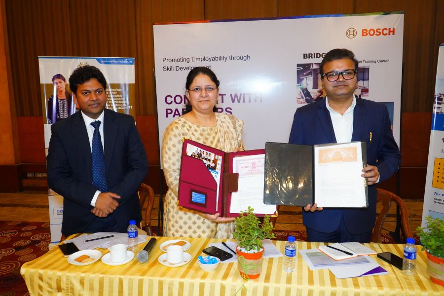 BOSCH, Medhavi Group Sign MoU To Train Underprivileged Youths In Employable Skills